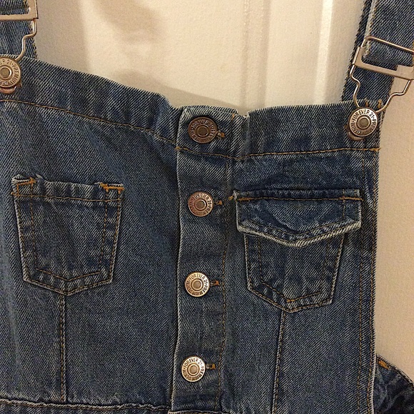 Forever 21 Distressed Jean Overalls (shorts) - Picture 3 of 4